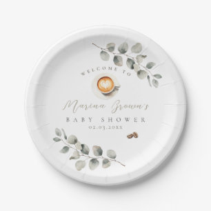 Assiettes En Carton Baby shower thème café
