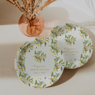 Assiettes En Carton Baby Shower Thème Citron