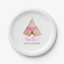 Baby shower Tribal Teepee rose
