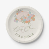 Baby shower Unisex Neutre Parapluie Floral