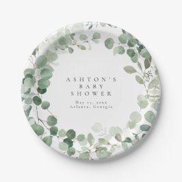 Assiettes En Carton Baby shower verdoyant