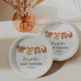 Assiettes En Carton Baby shower Vêtements pour bébés