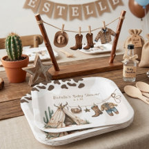 Baby shower western élégant rustique cowboy désert