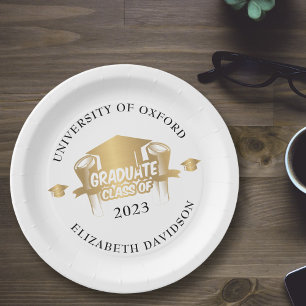Assiettes En Carton Bac d'or graduation moderne