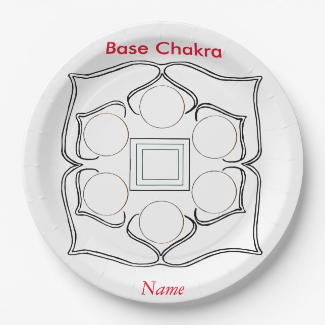 Assiettes En Carton Bace Chakra pour un atelier (Devant)