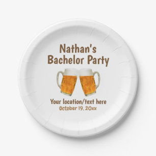 Assiettes En Carton Bachelor Party Bière Cheer Mariage