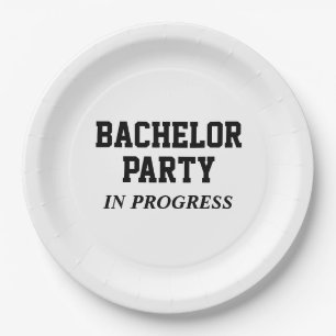 Assiettes En Carton Bachelor Party en cours