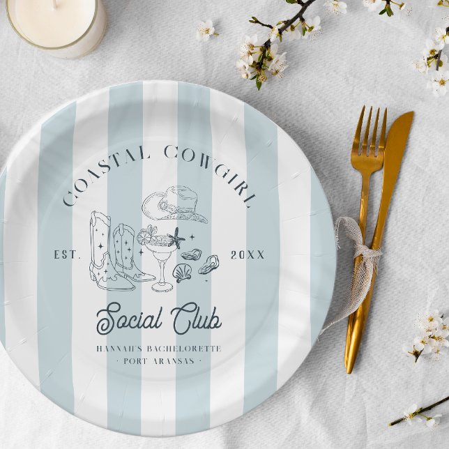 Assiettes En Carton Bachelorette Coastal Cowgirl (Créateur téléchargé)
