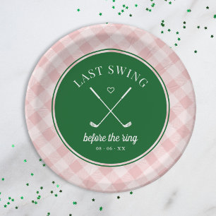Assiettes En Carton Bachelorette de golf dernier Swing