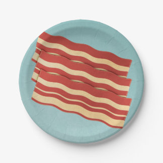 Assiettes En Carton Bacon rétro délicieux