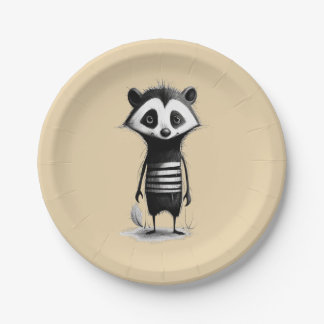 Assiettes En Carton Badger de blaireau