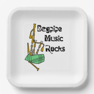 Assiettes En Carton Bagpipe Music Rocks