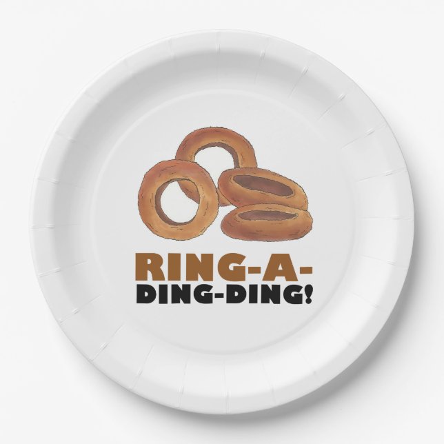 Assiettes En Carton Bague-A-Ding-Ding Onion Bagues Bagues Poignées Ali (Devant)
