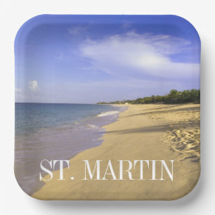 Assiettes En Carton Baie Longue Long Bay Beach, St-Martin