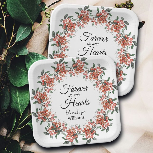 Assiettes En Carton Baies De Forêt En Mémoire Amoureuse (Créateur téléchargé)