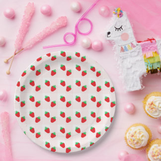 Assiettes En Carton Baigneuse de bébé aux fraises très sucrée