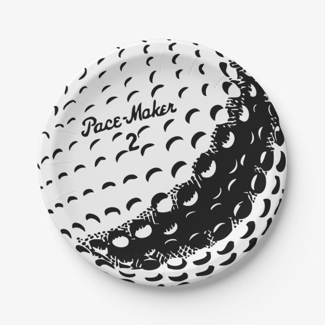 Assiettes En Carton Bal de golf (Devant)