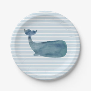 Assiettes En Carton Baleine Bleue Océan
