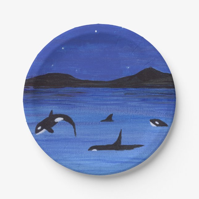 Assiettes En Carton Baleines tueuses (Devant)