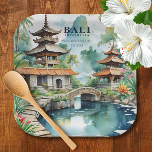 Assiettes En Carton Bali Indonésie Mariage Tropical Asiatique de Desti