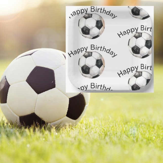 Assiettes En Carton Balle de Football Custom Anniversaire (Créateur téléchargé)