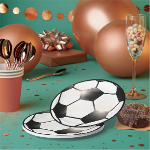 Assiettes En Carton Balle de football de conception minimale