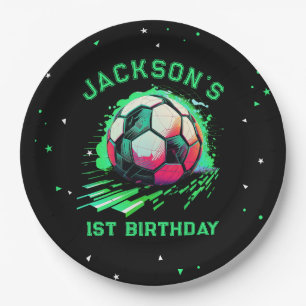 Assiettes En Carton Balle de football fête d'anniversaire