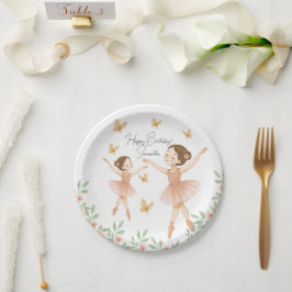 Assiettes En Carton Ballerina Anniversaire Plaque papier de fête - Pin