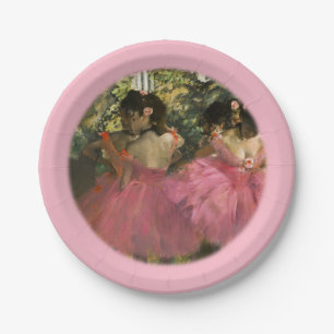 Assiettes En Carton Ballerines dans le rose par Edgar Degas