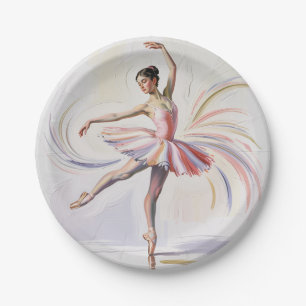 Assiettes En Carton ballet Danseuse étoile danseuse Fête d'anniversair