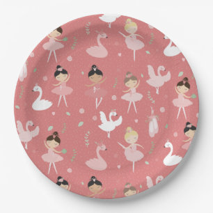 Assiettes En Carton Ballet, Femmes & Filles, Motif de cygne de ballet 
