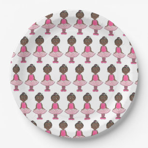 Assiettes En Carton Ballet Rose Ballerina Tutu Danse Considérant Danse