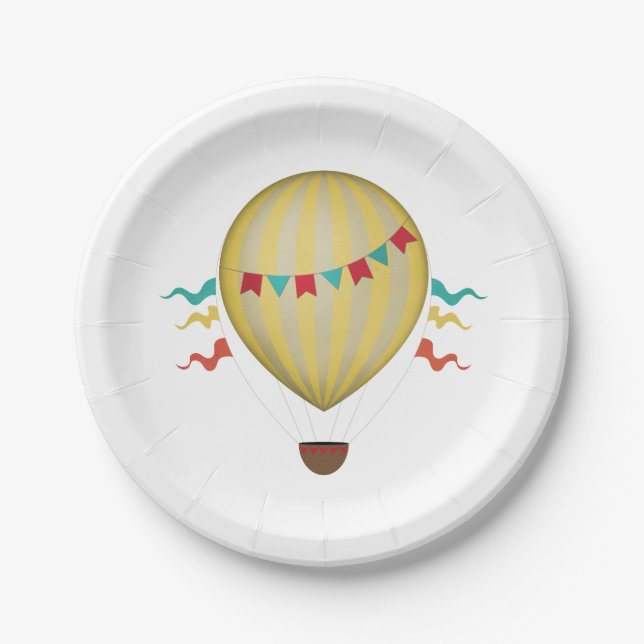 Assiettes En Carton Ballon à air chaud (Devant)