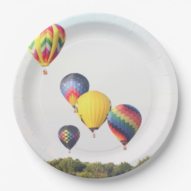 Assiettes En Carton Ballon à air chaud 6 (Devant)