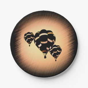 Assiettes En Carton Ballons à air chaud rustique