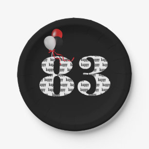 Assiettes En Carton Ballons de fête du 83e anniversaire