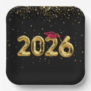 Assiettes En Carton Ballons d'or 2025 et Casquette rouge