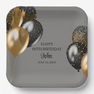 Assiettes En Carton Balloons Anniversaire Hommes
