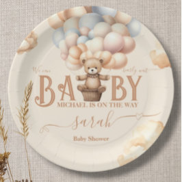 Assiettes En Carton Balloons Ours Teddy Bearly Wait Genre Neutre