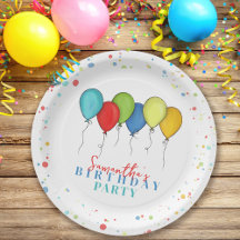 Balons d'anniversaire Confetti Calligraphie Whimsi