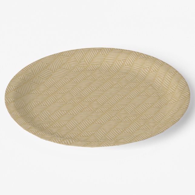 Assiettes En Carton Bambou traditionnel (Angle)