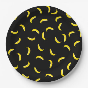 Assiettes En Carton Banane noire