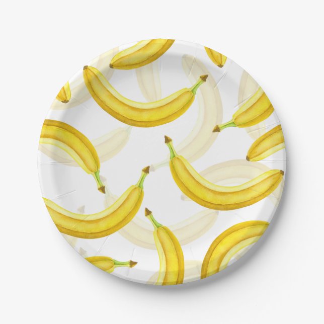 Assiettes En Carton Bananes (Devant)