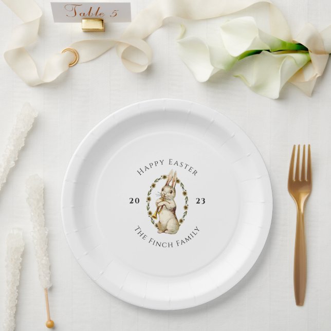 Assiettes En Carton Bande de Marching Joyeux Pâques (Mariage)