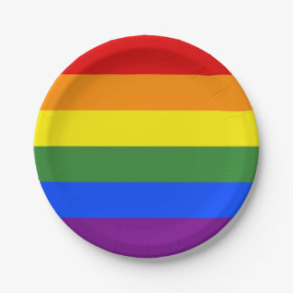 Assiettes En Carton Bandes arc-en-ciel de fierté LGBTQ
