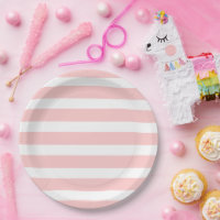 Bandes claires rose et blanche