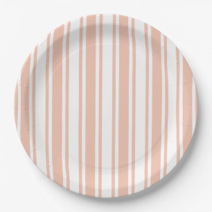Assiettes En Carton Bandes de bonbons blanches et de bracelets