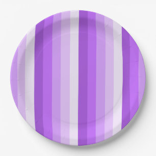 Assiettes En Carton Bandes d'ombre pourpres