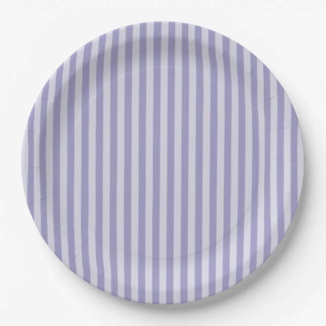 Assiettes En Carton Bandes pourpres (Devant)