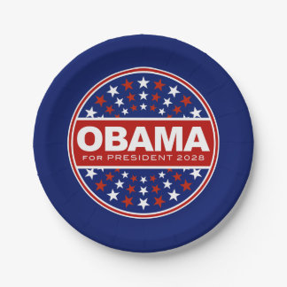 Assiettes En Carton Barack Obama Président 2028